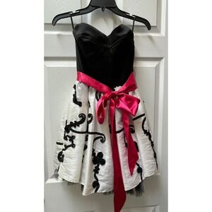 Vintage Jessica McClintock for Gunne‎ Sax Mini Dress Sz 3 Y2K Corset Strapless